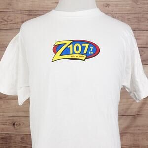 Vintage Z107.7 KSLZ St Louis Shirt Mens XL White‎ Radio Promo Tee Graphic 90s
